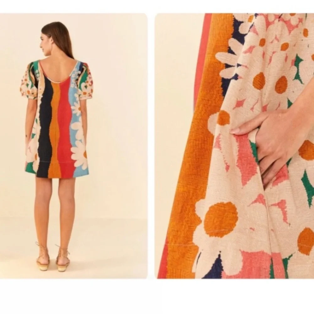 FARM Rio Floral Puff Sleeve Dress - Picture 2 of 7